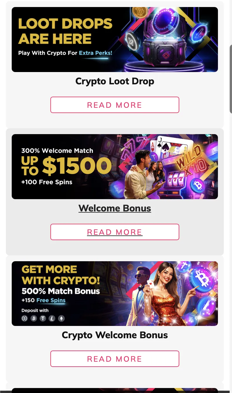 Types of Casino Bonuses